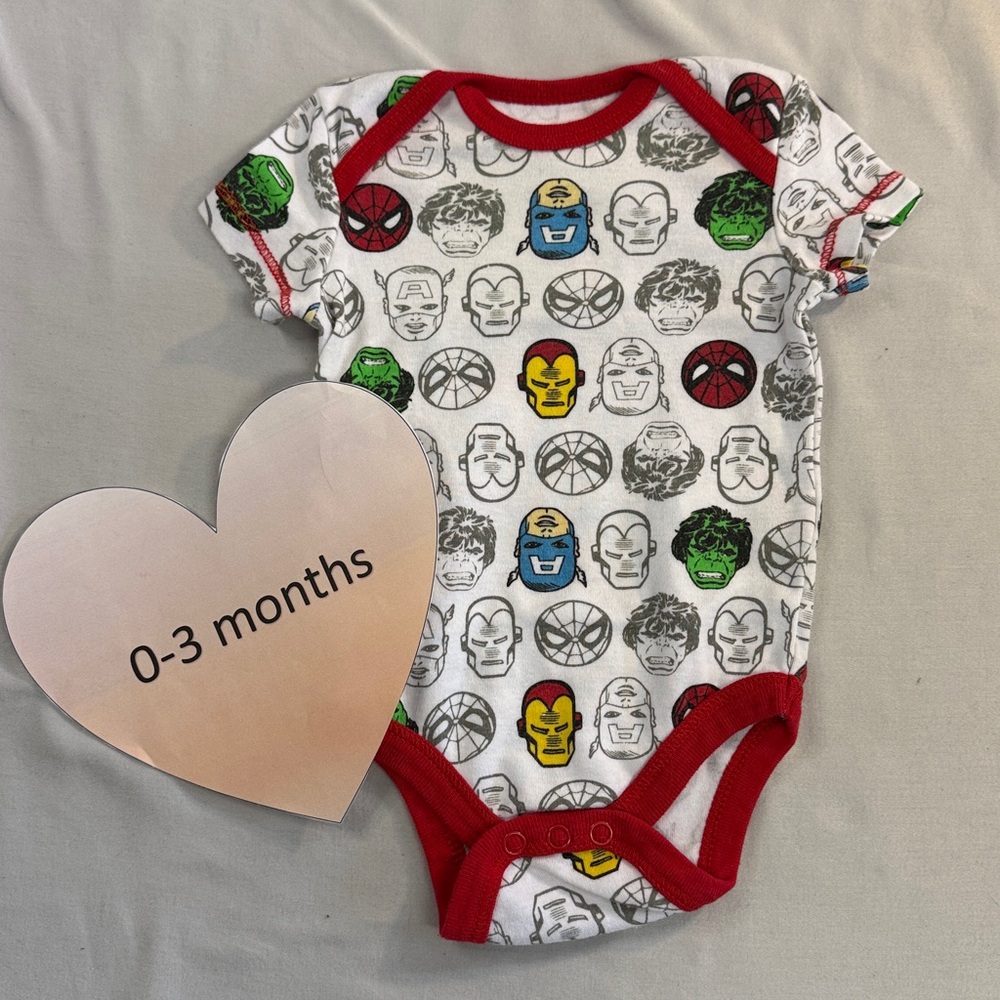 Marvel - Superhero Short Sleeve Baby Onesie Top/Shirt one piece